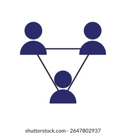 a minimalist representation of a social network or connection diagram.