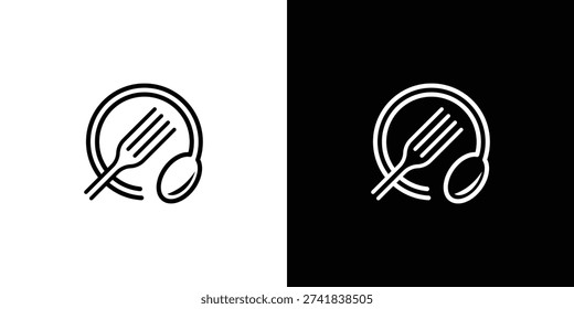 Minimalist Restaurant Logo Mark for Culinary and Food Service Branding