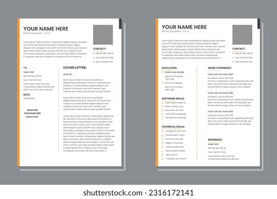 Minimalist Resume and Cover Letter Set