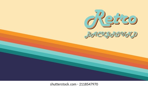 Fondo retro mínimo con texto y línea en color