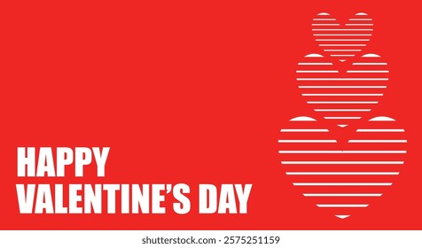 Minimalist and retro background for Valentine's Day. Simple and modern style. Card background. Illustration.