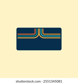 Minimalist retro logo template that can be changed