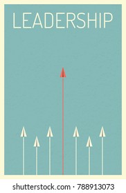 Minimalist retro poster stile. vector business finance.  Leadership concept, red paper planes flying in sky.  manages financial growth graph. Template investment. Vector illustration flat design.