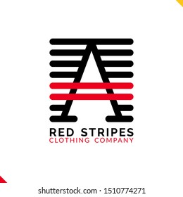 Minimalist retro vector logotype template for clothing and fashion.