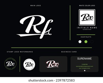 Icono Mínimo De Logotipo RF, Diseño Inicial De Logotipo Rf Para Carta Para Su Negocio O Finanzas