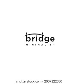 Minimalist River Bridge Logo design