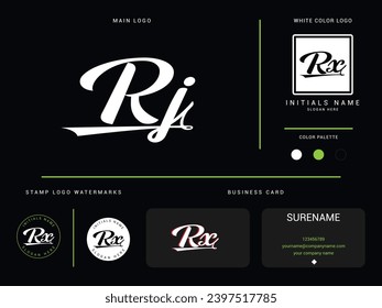 Minimalistisches Logo-Symbol, Logo-Design für den ersten Rj jr-Buchstaben für Ihr Unternehmen oder Ihre Finanzen