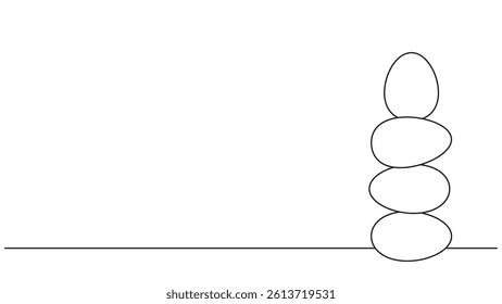 Minimalist rock balancing artwork illustrating harmony and equilibrium concept