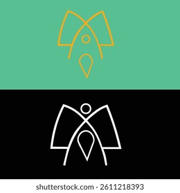 Minimalist rocket design in teal and black. Discover its unique symbolism and modern branding applications.