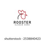 Minimalist Rooster Logo Rooster Head Logo Chicken Logo