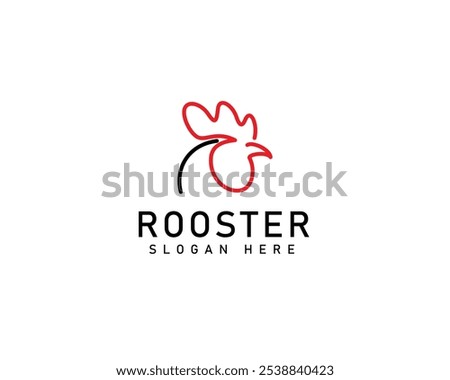 Minimalist Rooster Logo Rooster Head Logo Chicken Logo