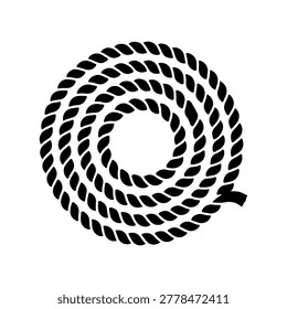 Minimalist Rope Silhouette Icon Vector