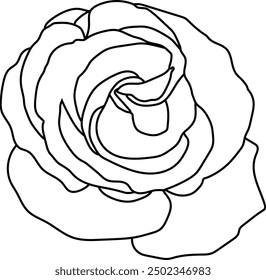 Minimalist Rose Line Art | Elegant Floral Outline for Modern Designs | rose line art for coloring book | rose outline 