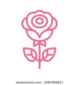 Minimalist Rose Line Art Illustration