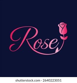 Minimalist Rose Outline Logo –Luxury Botanical Vector Icon