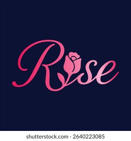 Minimalist Rose Outline Logo –Luxury Botanical Vector Icon