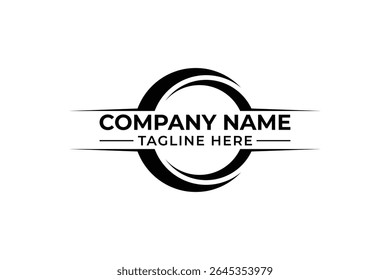 Minimalist Round Badge Style Logo Vector for Branding