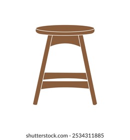 minimalist round chair icon vector illustration design