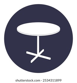 design de símbolo de ilustração vetor ícone mesa redonda minimalista