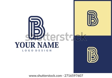 Minimalist Rounded B Logo with Elegant Touch - Embodying Refined and Trustworthy Brand. Isolated on white background.