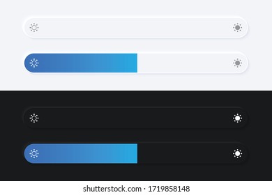 Minimalist Rounded Brightness Bar in Neumorphism Design