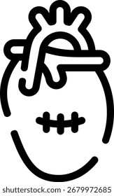 Minimalist Rounded Modern Line Art Parts body transplant medical Icon with clean Filled and intuitive symbols