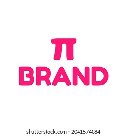 Minimalist Rounded Pi Logo - Amazing minimalist vector logo of a pi symbol suitable for business, clothing line, app logo, website, thrift store, cafe and beverages, brand identity and design assets
