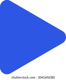 Minimalist Rounded Play Button - Beeindruckendes Vektorsymbol eines Spielknopfes, der für Spiel, Animation, Apps, Symbol, Zeichen, Aufkleber, Dekoration und Illustration im Allgemeinen geeignet ist - Vektorsymbol