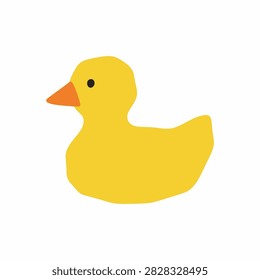 Minimalist Rubber Duck Vector Illustration