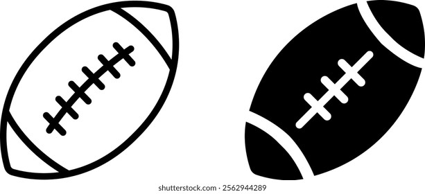 "Minimalist Rugby Ball Icon Vector Design"