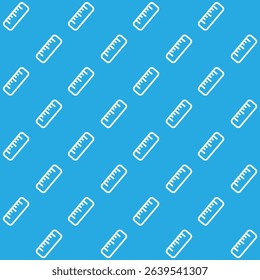Minimalist Ruler Stationary Vector Seamless Pattern