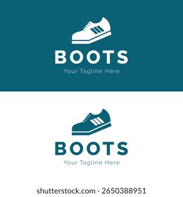 Minimalist Running Shoe Logo Vector  Clean Flat Design for Footwear Brands