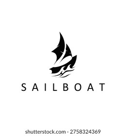 minimalist sailboat logo with a simple wave symbol gives a clean and recognizable professional look.