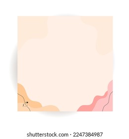 Minimalist sale square banner template for social media posts, mobile apps, banners design, web or internet ads. Trendy abstract square template with chocolate concept.