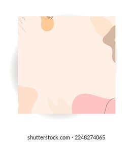 Minimalist sale square banner template for social media posts, mobile apps, banners design, web or internet ads. Trendy abstract square template with chocolate concept.