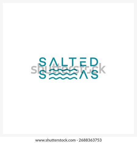 Minimalist Salted Seas Wave Logo Design