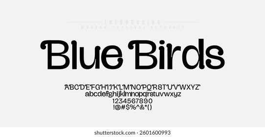 Minimalist Sans Serif Font. Uppercase, Lowercase, and Number. Simple regular vector alphabet.  Fashion font.