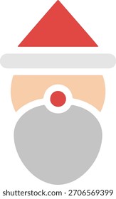 Ilustración de forma sólida de Papá Noel minimalista