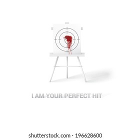 Minimalist scalable and isolated vector design of a canvas on easel with passionate modern artwork on it