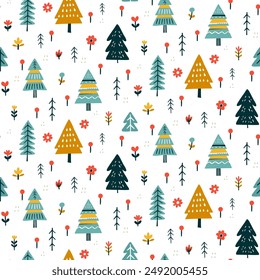 Minimalist Scandinavian Seamless pattern Design for Fabric and Wallpaper.