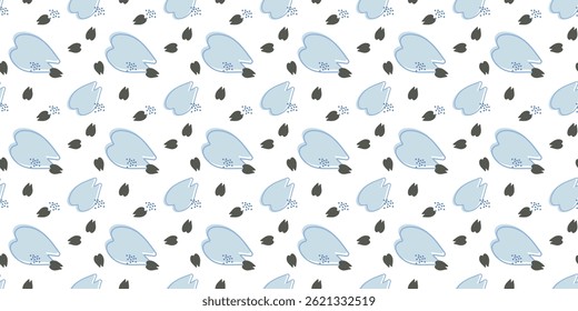 minimalist scatter seamless pattern with giraffe footprint. animal footprint background for textile, wrapping and other