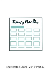 Calendario o Plan minimalista – símbolo de organización y productividad
