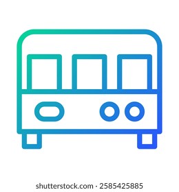 Minimalist School Bus Icon with Gradient Design