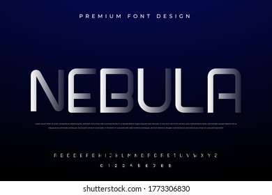 minimalist sci fi alphabet font with modern and abstract style use for logo and brand 