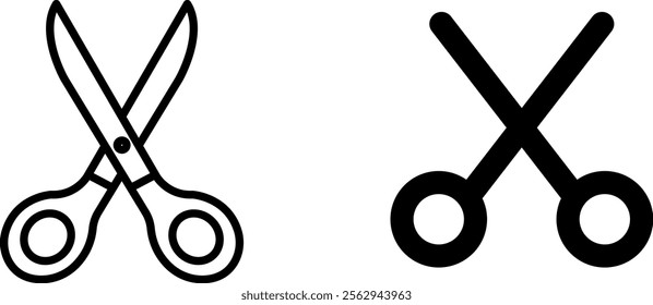 "Minimalist Scissor Icon Vector Design"