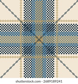 Design de cheque escocês minimalista para impressão têxtil moderna e fundos digitais.