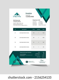 Plantilla de diseño de factura de libro de recortes minimalista para su empresa
