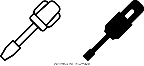 "Minimalist Screwdriver Icon Vector Design"