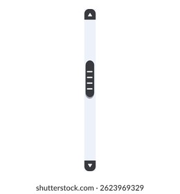 Minimalist scroll bar with buttons for navigating content