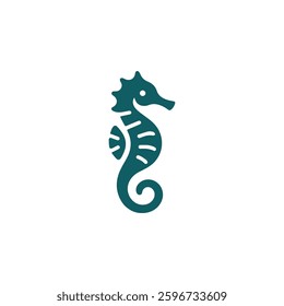 Minimalist seahorse logo for sale.